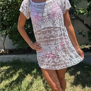 White swim Cover-Up